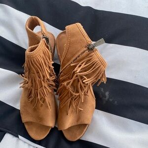 Cato Tan Fringed Women's Sandals